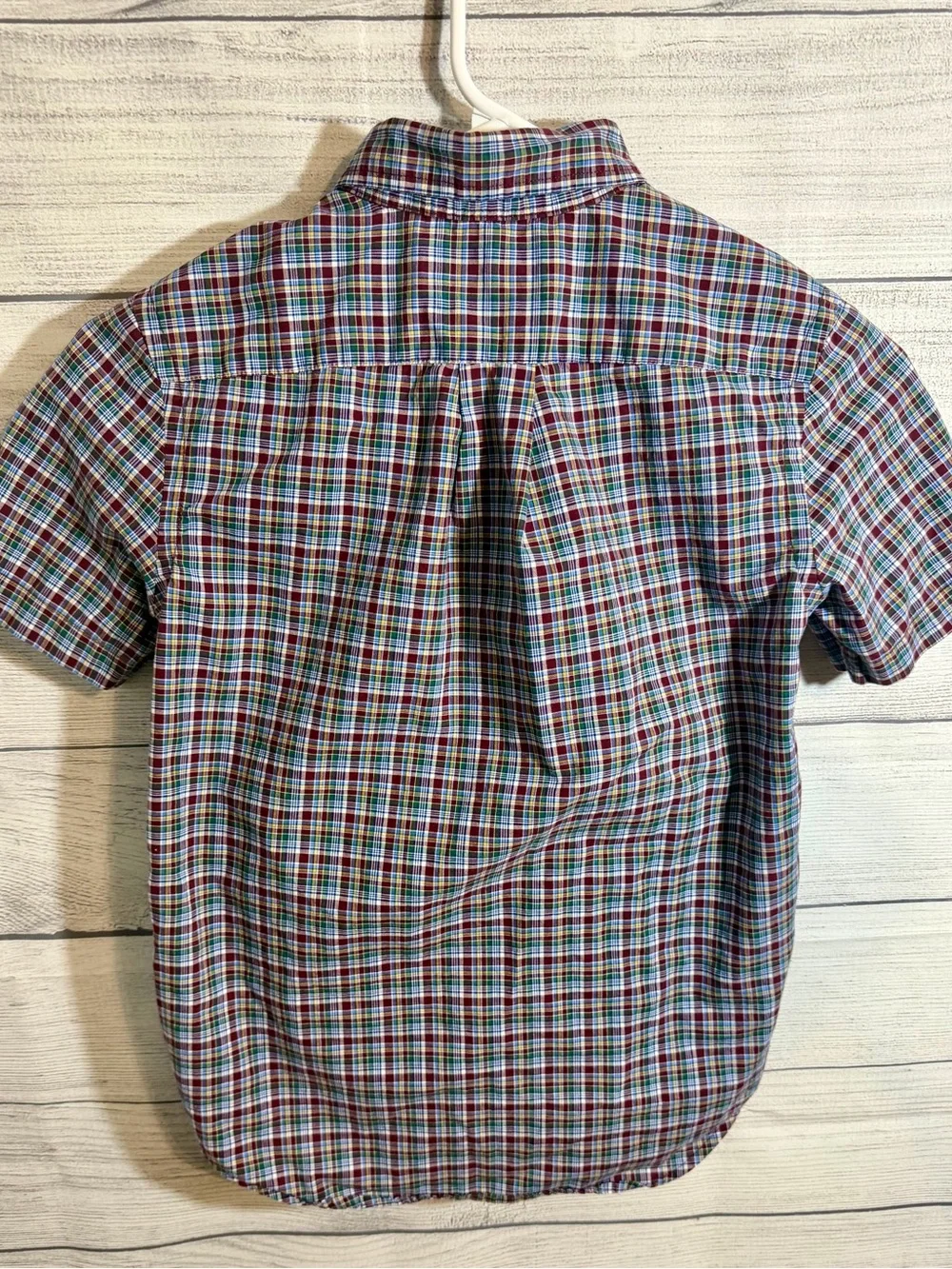 Ralph Lauren Short-Sleeve Plaid Button-Down Shirt - Blue, Red, Green